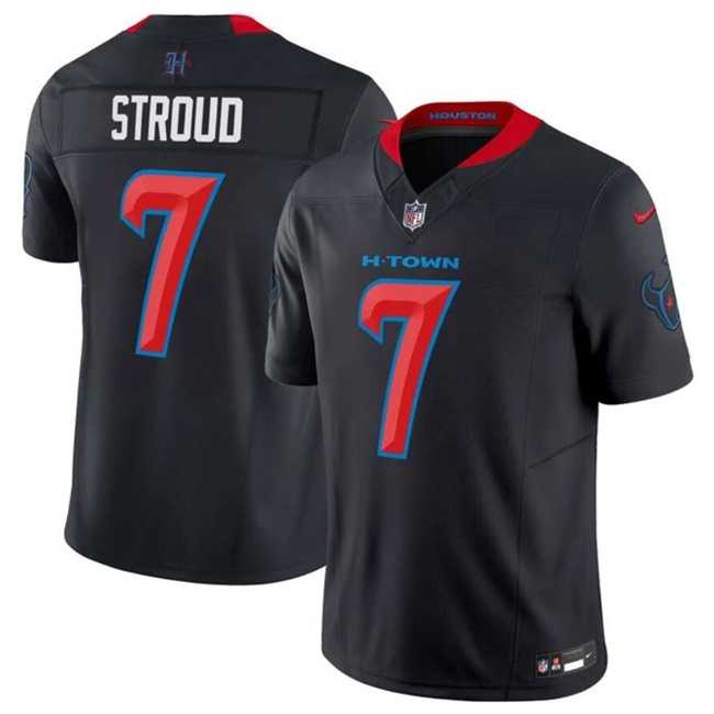 Men%27s Houston Texans #7 C.J. Stroud Navy 2024 2nd Alternate F.U.S.E Vapor Football Stitched Jersey Dzhi->detroit lions->NFL Jersey